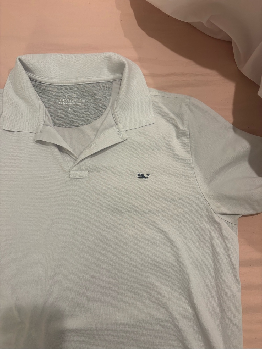 Vineyard Vines Men's Light grey Whale Logo Polo Shirt